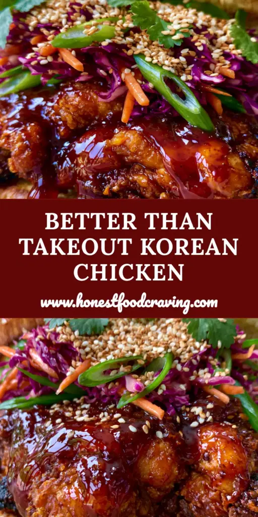 Korean BBQ Chicken Sandwich with Gochujang Glaze and Kimchi Slaw 4 A towering Korean BBQ Chicken Sandwich on a brioche bun with glossy Gochujang glaze, purple cabbage slaw, and sesame seeds.